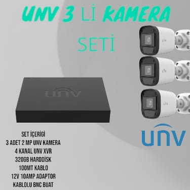 unv 3 lü kamera set 